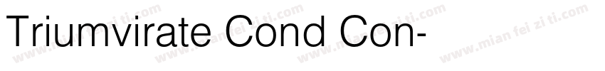 Triumvirate Cond Con字体转换